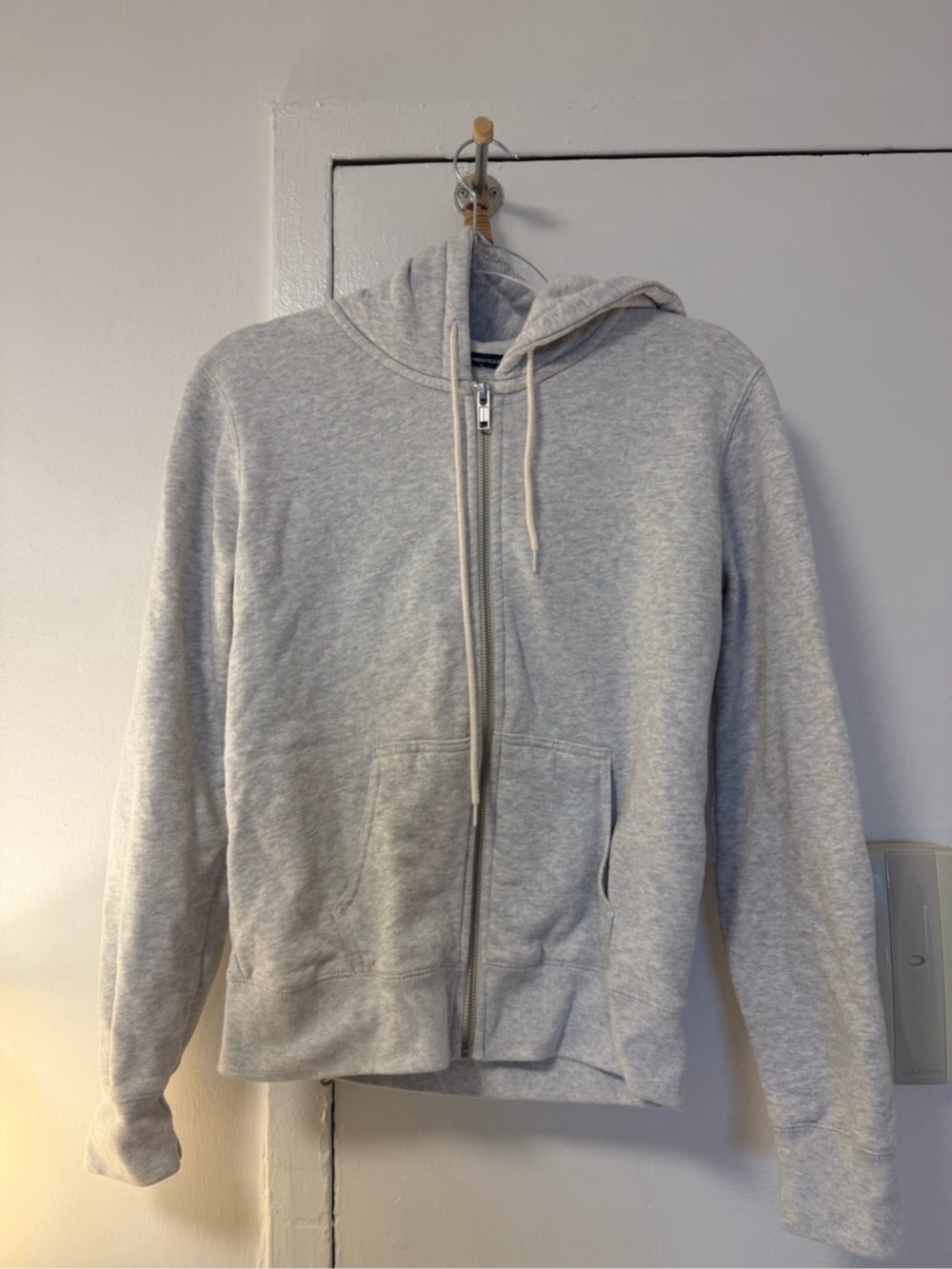 Brandy Melville Christy Zip Up Hoodie Gray